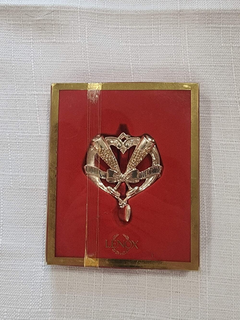 Lenox 2003 Our Wedding Silverplate Heart Ornament New In Box Unopened NIB